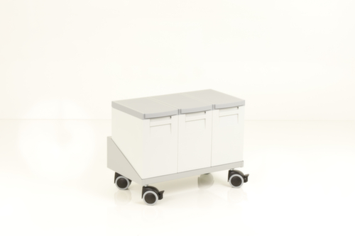 Fahrgestell für 3 Wertstoff-Sammelboxen, für 15 l Behälter