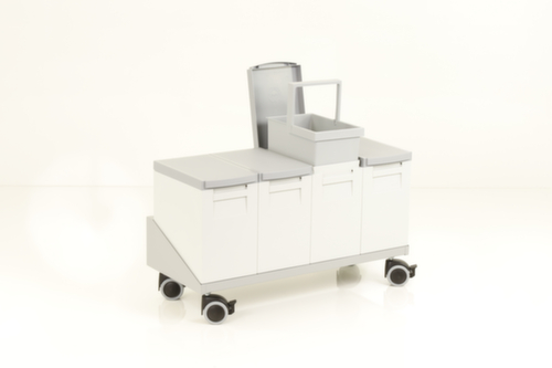 Fahrgestell für 4 Wertstoff-Sammelboxen, für 15 l Behälter