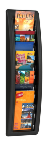 Paperflow Wandprospekthalter Quick Fit, 5 Ablagen, Gestell schwarz