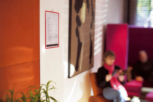 tarifold Hänge-Prospekttasche Black Line, DIN A4, Befestigung mit Metallöse