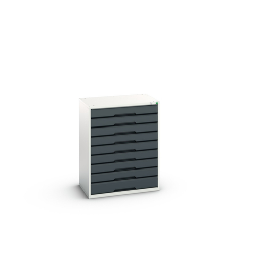 bott Schubladenschrank verso, 9 Schublade(n), RAL7035 Lichtgrau/RAL7016 Anthrazitgrau