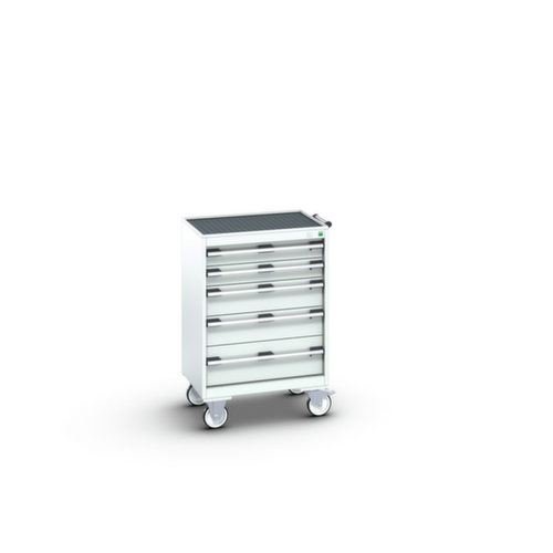 bott Fahrbarer Schubladenschrank cubio, 5 Schublade(n), RAL7035 Lichtgrau/RAL7035 Lichtgrau