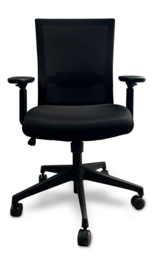 UDOBÄR Bürodrehstuhl Iron mit Synchronmechanik, Netzrückenlehne mit Rückenträger, schwarz