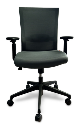 UDOBÄR Bürodrehstuhl Iron mit Synchronmechanik, Netzrückenlehne mit Rückenträger, grau