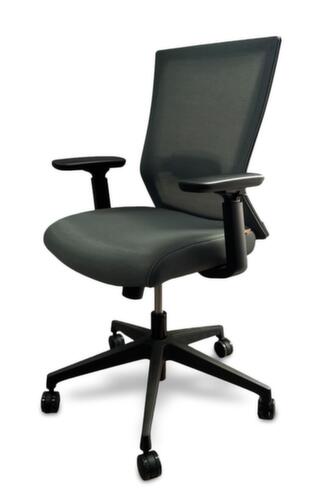 UDOBÄR Bürodrehstuhl Iron mit Synchronmechanik, Netzrückenlehne mit Rückenträger, grau