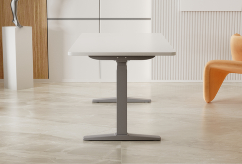 UDOBÄR Elektrisch höhenverstellbarer Schreibtisch mit T-Fußgestell