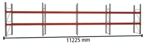 META Palettenregal MULTIPAL für 24 Paletten, 11225 mm breit, 3 Lagerebenen
