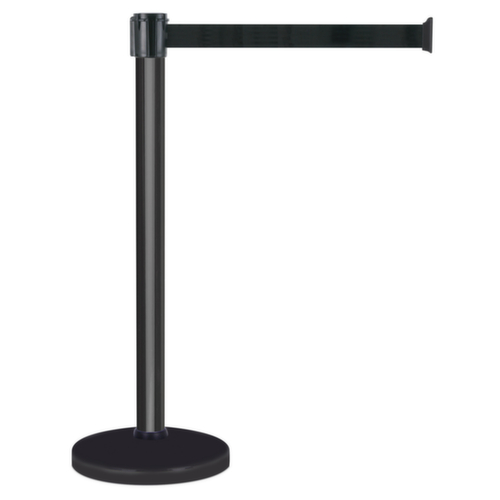 Personenleitsystem, Gurtlänge 3 m, Pfosten schwarz