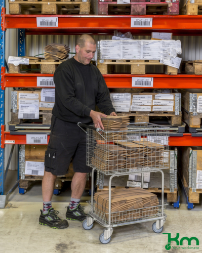 Kongamek Korbwagen, Traglast 100 kg, 2 Etagen