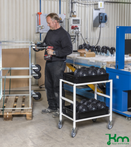 Kongamek Tischwagen 625x414 mm, Traglast 150 kg, 2 Etagen