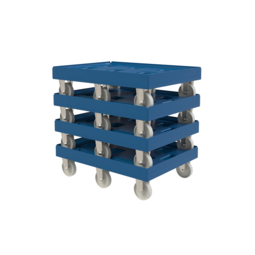 Transportroller FAVORIT XL mit Kunststoffladefläche, Traglast 500 kg, Polyamid-Bereifung