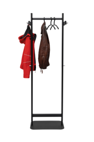 MAUL Garderobenständer MAULsalsa, mit 8/2 Haken, RAL9004 Signalschwarz