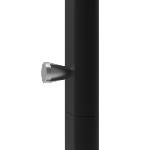 MAUL Garderobenständer MAULsalsa, mit 8/2 Haken, RAL9004 Signalschwarz