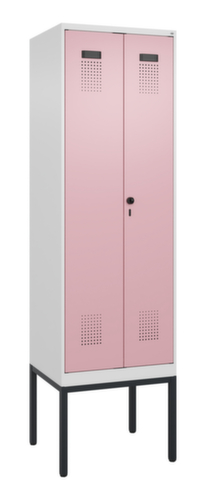 C+P Schwarz-Weiß-Spind Evolo PLUS mit Doppelabteil, Abteilbreite 300 mm