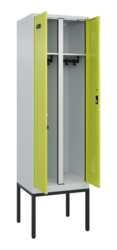 C+P Schwarz-Weiß-Spind Evolo PLUS mit Doppelabteil, Abteilbreite 300 mm