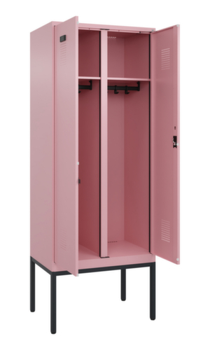 C+P Schwarz-Weiß-Spind Evolo PLUS mit Doppelabteil, Abteilbreite 400 mm