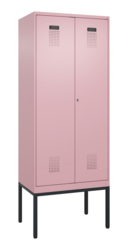 C+P Schwarz-Weiß-Spind Evolo PLUS mit Doppelabteil, Abteilbreite 400 mm