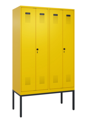 C+P Schwarz-Weiß-Spind Evolo PLUS mit Doppelabteil, Abteilbreite 300 mm