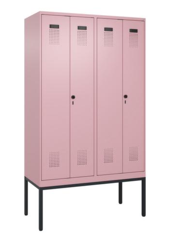 C+P Schwarz-Weiß-Spind Evolo PLUS mit Doppelabteil, Abteilbreite 300 mm