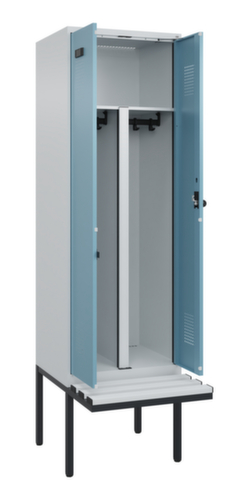 C+P PSA-Spind Evolo PLUS für Schwarz-Weiß-Trennung mit Sitzbank, Abteilbreite 300 mm