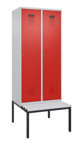 C+P Spind Evolo PLUS mit Sitzbank, Abteilbreite 400 mm