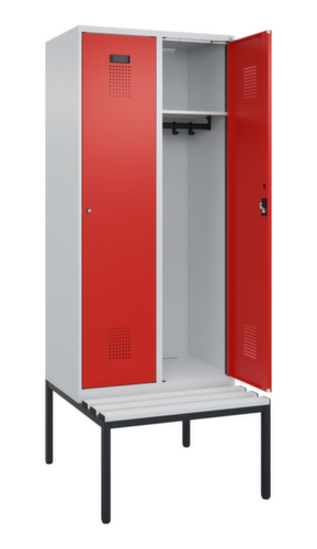 C+P Spind Evolo PLUS mit Sitzbank, Abteilbreite 400 mm
