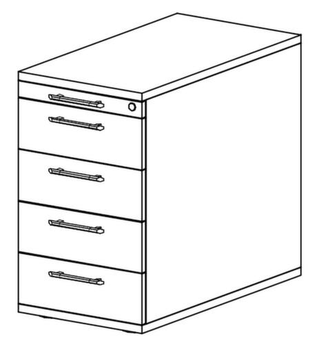 Standcontainer Up and Down, 4 Schublade(n), Ahorn/Ahorn