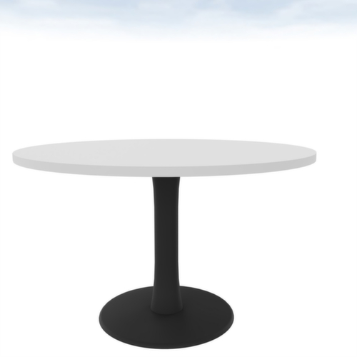 Quadrifoglio Konferenztisch IDEA+, Ø 1200 mm, Platte weiß