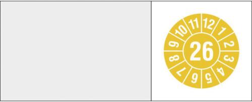 Prüfplakette mit Jahresfarbe