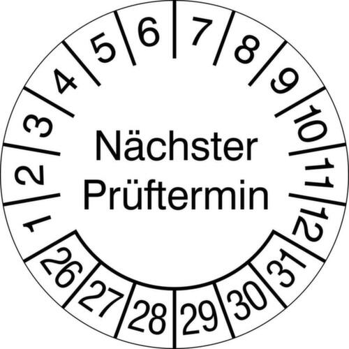 Runde Prüfplakette ohne Jahresfarbe