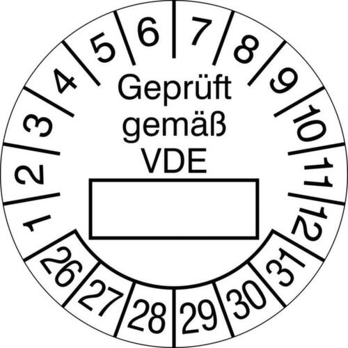 Runde Prüfplakette ohne Jahresfarbe