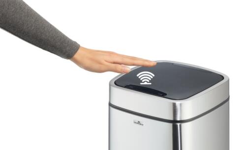 Durable Sensor-Abfallbehälter NO TOUCH aus Edelstahl, 21 l, metallic-silber