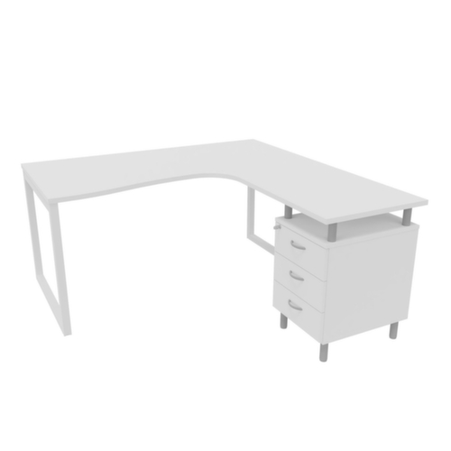 Quadrifoglio Büro-Set Practika mit 1 Schreibtisch, 1 Standcontainer