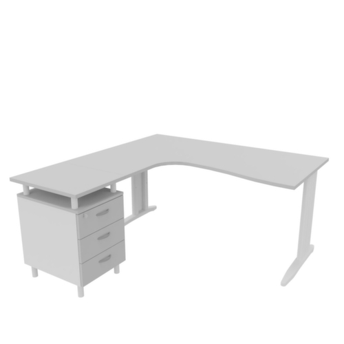 Quadrifoglio Büro-Set Practika mit 1 Schreibtisch, 1 Standcontainer