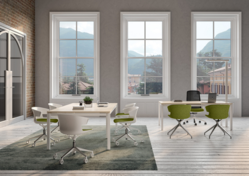 Quadrifoglio Kunststoffschalen-Drehstuhl COVE, blau