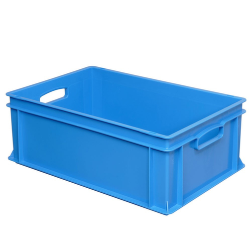 Euronorm-Stapelbehälter Basic mit verstärktem Rippenboden, blau, Inhalt 43 l