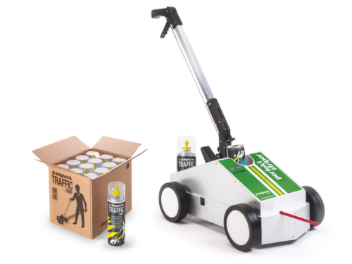 a.m.p.e.r.e. Bodenmarkierset TRAFFIC EXTRA PAINT® mit 12 Farbdosen, gelb