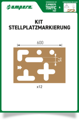 a.m.p.e.r.e. Schablonen-Set für Bodenmarkiergerät