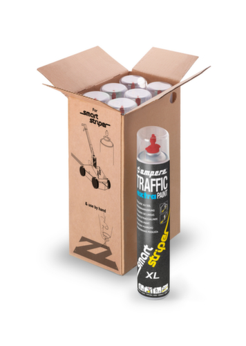 Bodenmarkierset EXTRA PAINT XL® mit 6 x 0,75 l Farbdosen, rot