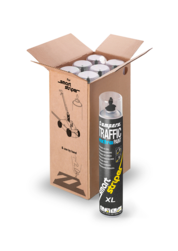 Bodenmarkierset EXTRA PAINT XL® mit 6 x 0,75 l Farbdosen, schwarz