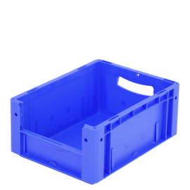 BITO Euronorm-Sichtlagerbehälter mit Eingrifföffnung, blau, HxLxB 170x400x300 mm