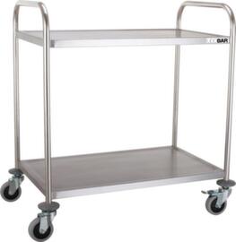 UDOBÄR Edelstahl-Servierwagen, Traglast 100 kg, 2 Etagen