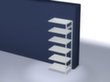 hofe System-Steckregal in Standard Bauart, Höhe x Breite x Tiefe 2500 x 1010 x 635 mm, 6 Böden