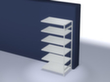 hofe System-Steckregal in Standard Bauart, Höhe x Breite x Tiefe 2500 x 1310 x 835 mm, 6 Böden