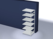 hofe System-Steckregal in mittelschwerer Bauart, Höhe x Breite x Tiefe 2500 x 1010 x 835 mm, 6 Böden