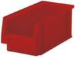 Stapelbarer Sichtlagerkasten Roll rollenbahngeeignet, rot, Tiefe 230 mm, Polypropylen