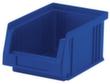 Stapelbarer Sichtlagerkasten Roll rollenbahngeeignet, blau, Tiefe 164 mm, Polypropylen
