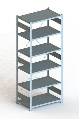 META Universal-Steckregal S3 Clip 150, Höhe x Breite x Tiefe 2500 x 1056 x 600 mm, 6 Böden