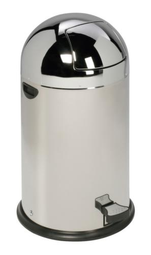 Tretabfallbehälter mit Klappdeckel aus Edelstahl, 22 l