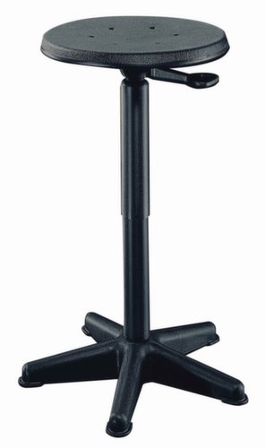 Drehhocker, Sitz schwarz, Gleitern